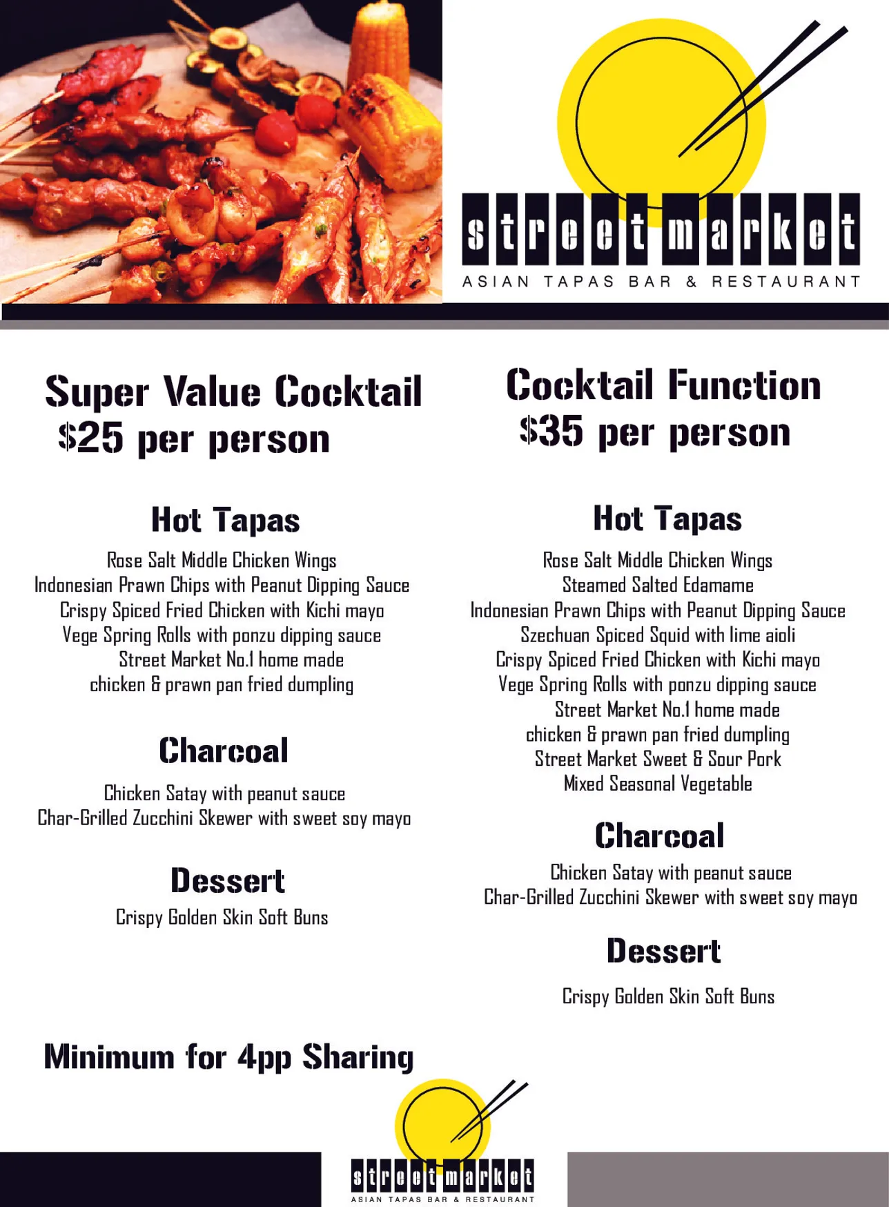 Street Market Asian Tapas Bar & Restaurant Kirribilli menu, page 3