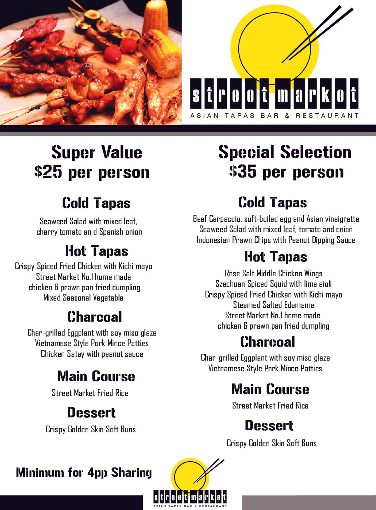 Street Market Asian Tapas Bar & Restaurant Kirribilli menu, page 9