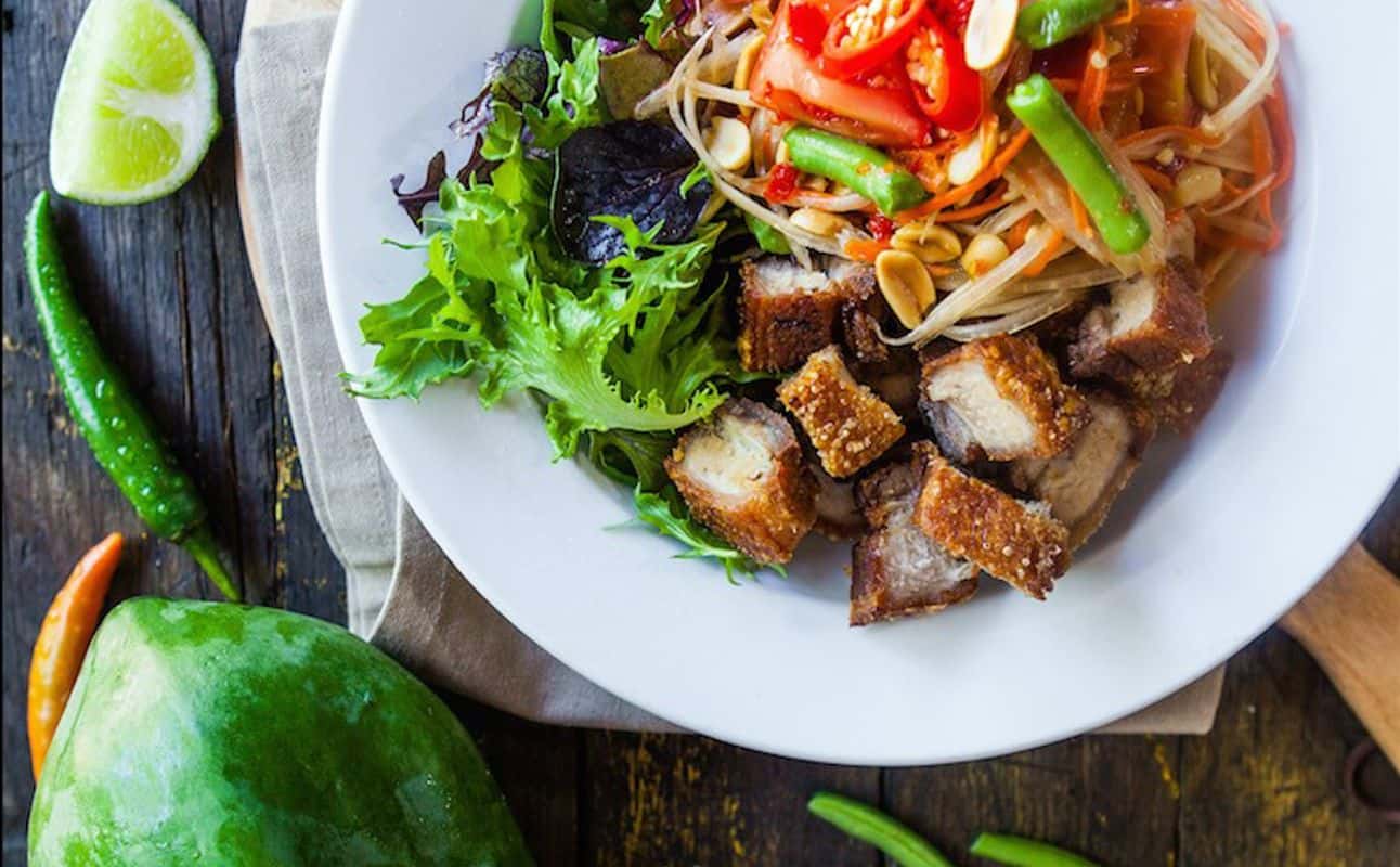 Enjoy Asian, Family, Thai, Vegetarian options, Vegan options, Restaurant, Indoor & outdoor seating, Highchairs available, Wheelchair accessible, Table service, $$$ and Groups cuisine at Monkey King Thai Drummoyne in Drummoyne, Sydney