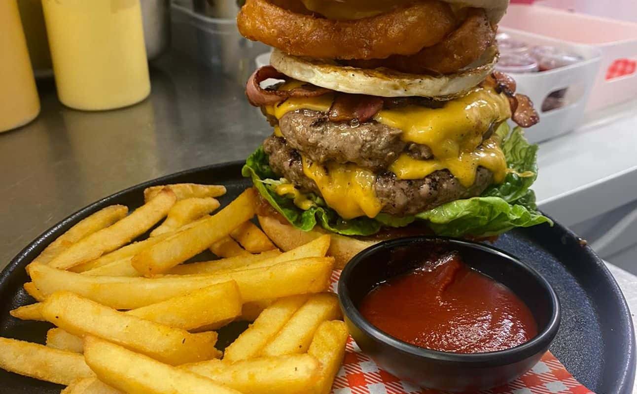 Enjoy Burgers, Vegetarian options, Vegan options, Gluten Free options, Halal, Restaurant, Cafe, Street parking, Highchairs available, Wheelchair accessible, Table service, $$, Groups and Families cuisine at Cairns Burger Cafe in Cairns City Centre, Cairns
