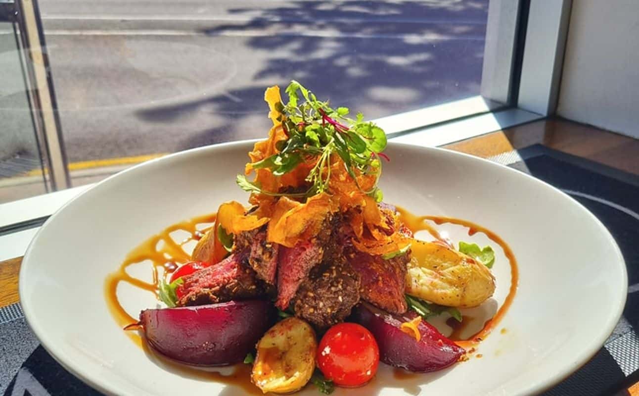 Enjoy Australian, Vegetarian options, Vegan options, Gluten Free options, Hotel restaurant, Indoor & outdoor seating, Highchairs available, Wheelchair accessible, $$$$, Families and Groups cuisine at Dalrymple Bar & Restaurant in Stansbury, Adelaide