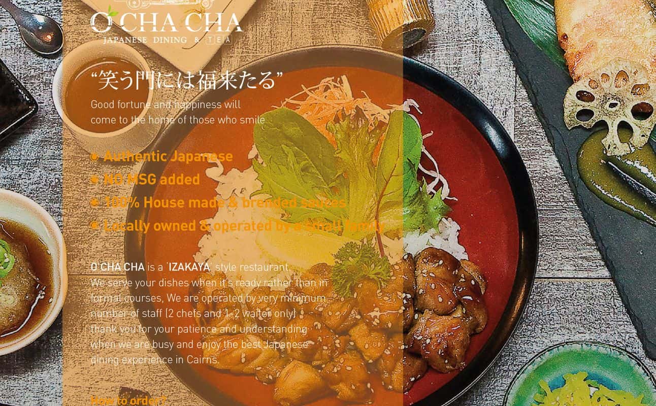Enjoy Japanese cuisine at O'CHA CHA Japanese Dining & Tea in Cairns City Centre, Cairns