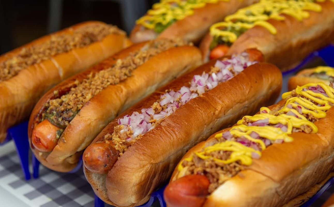 Enjoy American cuisine at Crazydog Hotdog in York Street, Sydney