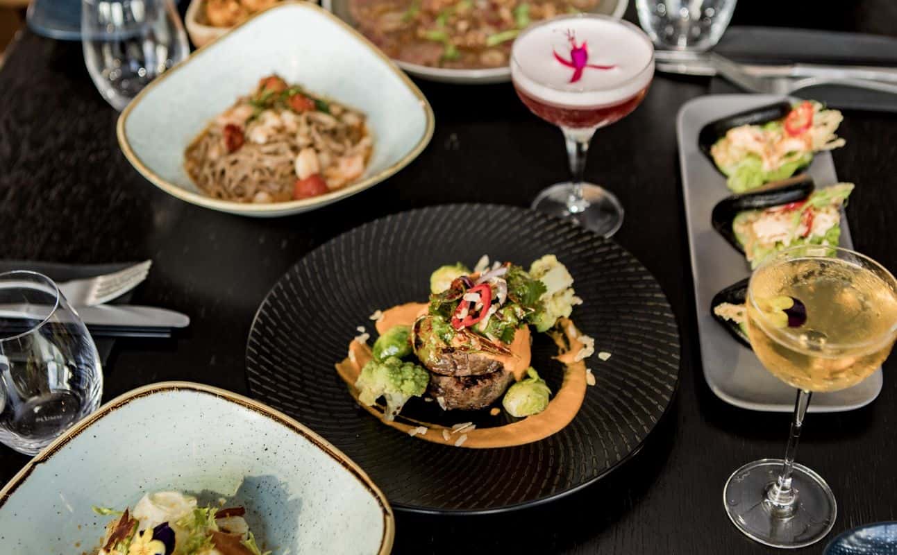 Enjoy Australian, Fusion, Vegan options, Hotel restaurant, Indoor & outdoor seating, Table service, $$$$, Families, Groups and Views cuisine at HQ Bar + Kitchen in Perth Central, Perth
