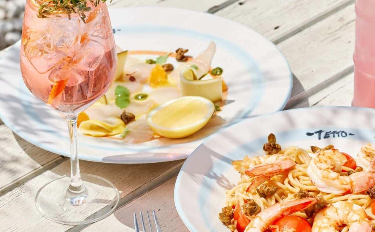 Enjoy Burgers, Small plates, Italian, Gluten Free options, Vegan options, Vegetarian options, Restaurant, Bars & pubs, Indoor & outdoor seating, $$, Groups and Live music cuisine at Tetto Rooftop Bar in Everton Park, Brisbane