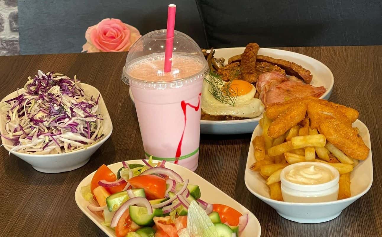 Enjoy Burgers, International, Vegetarian options, Vegan options, Cafe, Restaurant, Indoor & outdoor seating, Beer garden, $$, Families and Groups cuisine at The Newtown Corner in Newtown, Geelong & The Bellarine