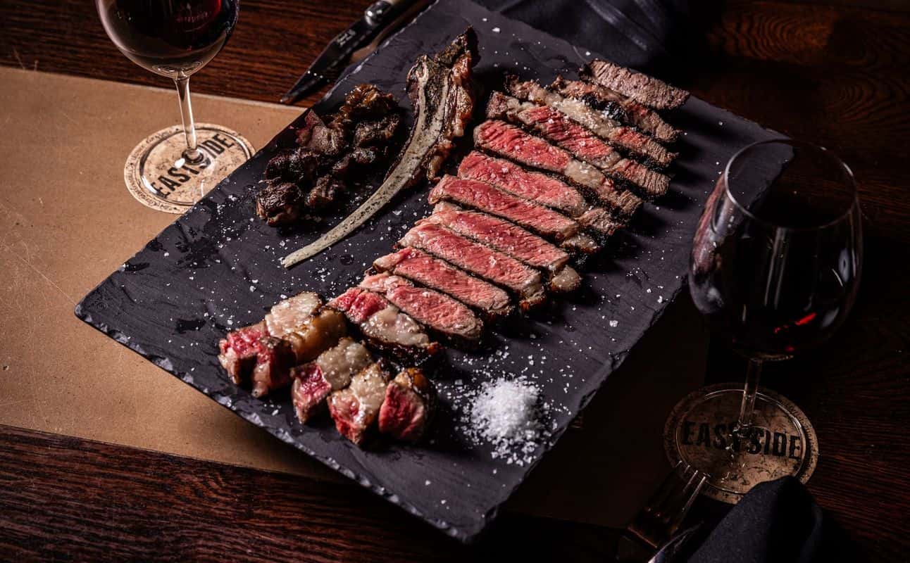 Enjoy Australian, Steakhouse, Vegan options, Gluten Free options, Restaurant, Free wifi, Highchairs available, Table service, Wheelchair accessible, $$$$, Families, Groups, Date night and Special occasion cuisine at Eastside Bar & Grill in Chippendale , Sydney