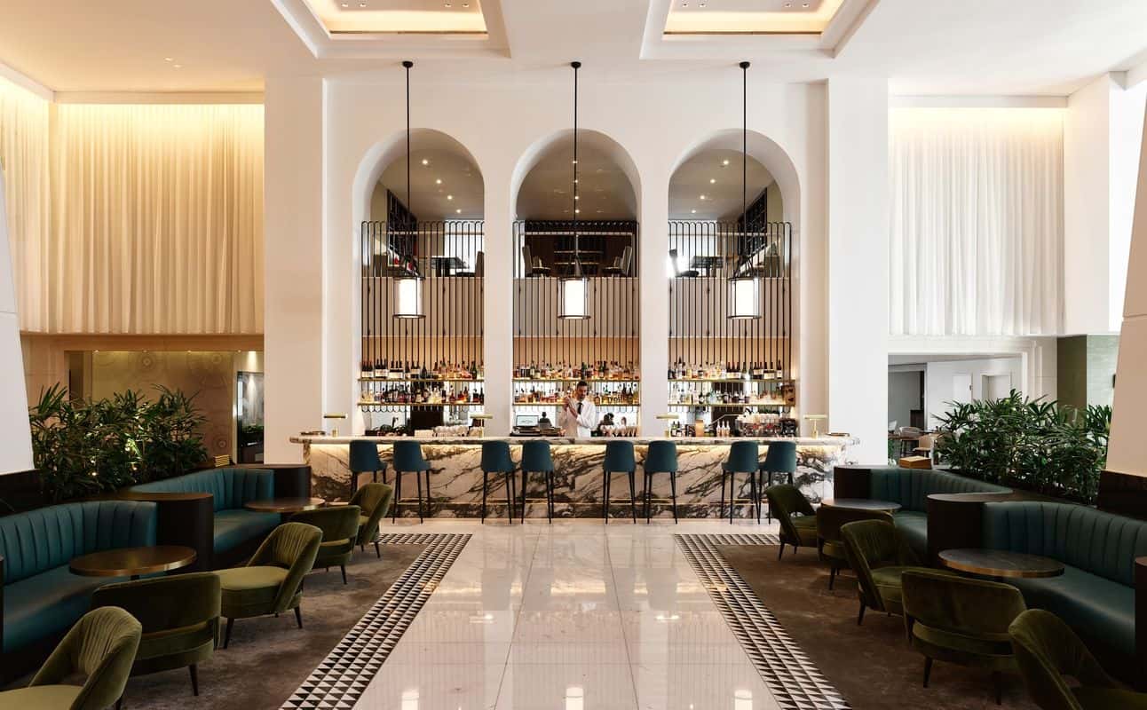 Enjoy Australian, Pub Food, Fusion, Hotel restaurant, Cocktail bar, Wine bar, Bars & pubs, Valet parking, Free wifi, $$$$, Live music and Groups cuisine at Arches on Market in Sydney CBD and Inner Suburbs, Sydney