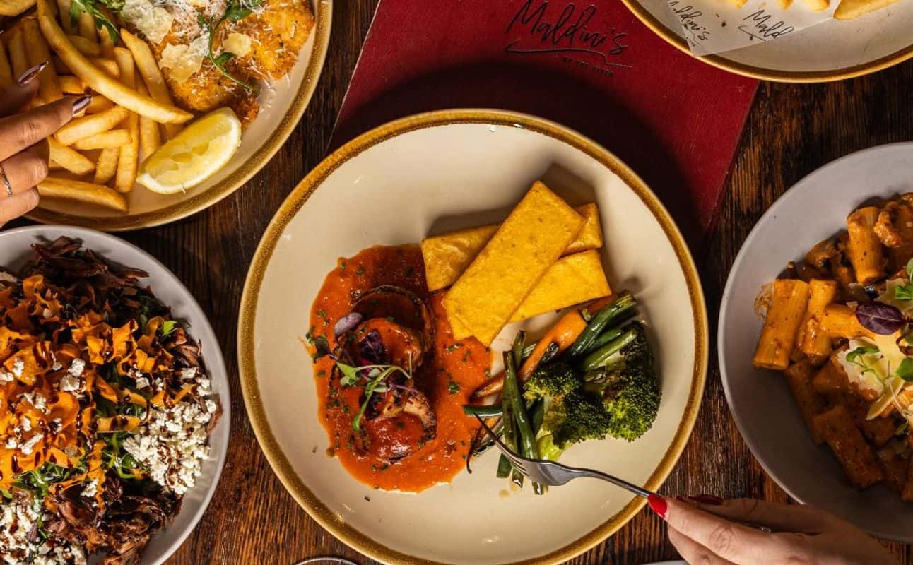 Enjoy Pizza, Australian, Italian, Dairy free options, Gluten Free options, Restaurant, Private dining, Child friendly, Table service, Indoor & outdoor seating, Highchairs available, $$$, Families, Groups, Date night, Wine bar and Special occasion cuisine at Maldinis in Penrith, Sydney