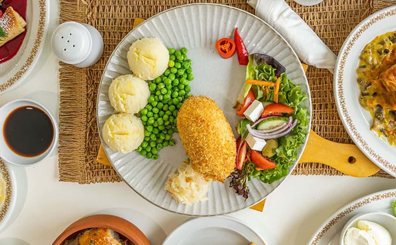 Enjoy Ukranian, Gluten Free options, Vegan options, Vegetarian options, Restaurant, Child friendly, $$, Groups and Families cuisine at The Ukrainian Club in Holland Park West, Brisbane
