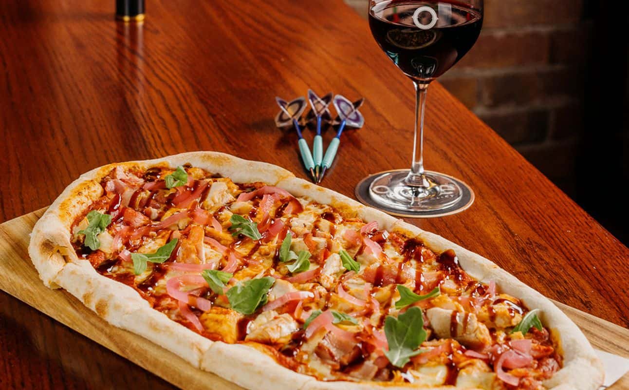 Enjoy Pub Food, Modern Australian, Dairy free options, Gluten Free options, Sports bar, Late night, Cocktail bar, Private dining, Indoor & outdoor seating, $$, Groups, Special occasion and R18 - Must be 18+ to enter premises. Valid photo identification to be shown upon request. cuisine at Oche Brisbane in Fortitude Valley, Brisbane