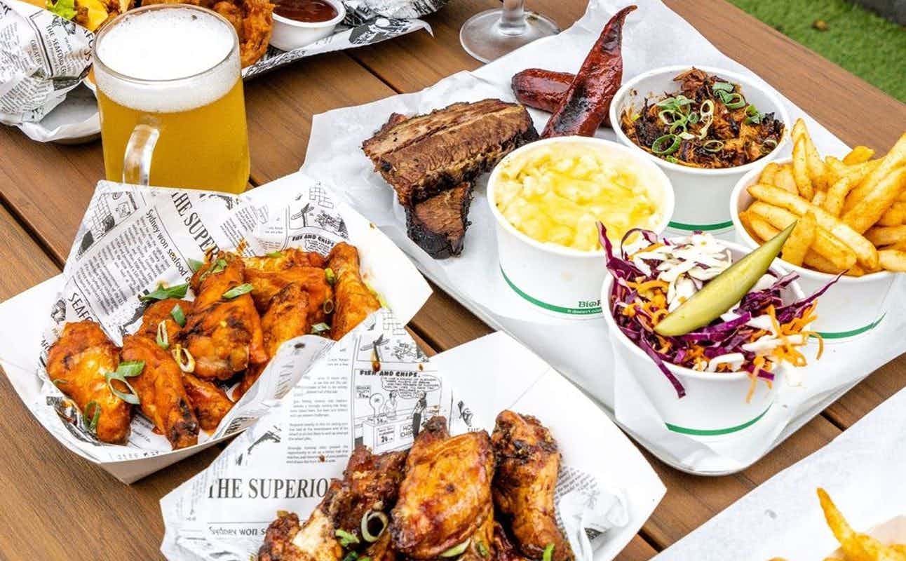 Enjoy Burgers, Grill & Barbeque and Craft Beer cuisine at Dude and Duke Beer Hall in Deception Bay, Brisbane