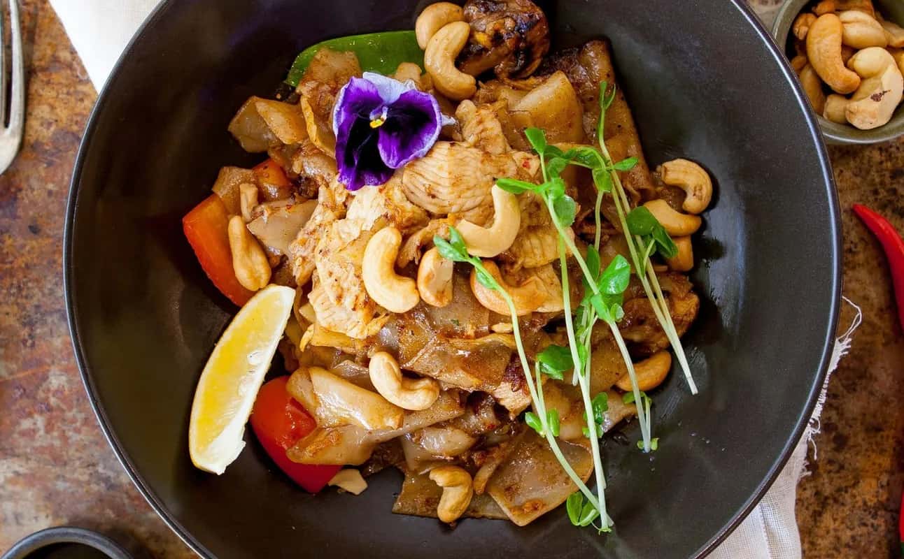 Enjoy Thai, Asian, Vegetarian options, Vegan options, Restaurant, Highchairs available, Non-smoking, Street parking, Table service, Wheelchair accessible, $$$, Families and Groups cuisine at Monkey King Thai Gymea in Gymea, Sydney