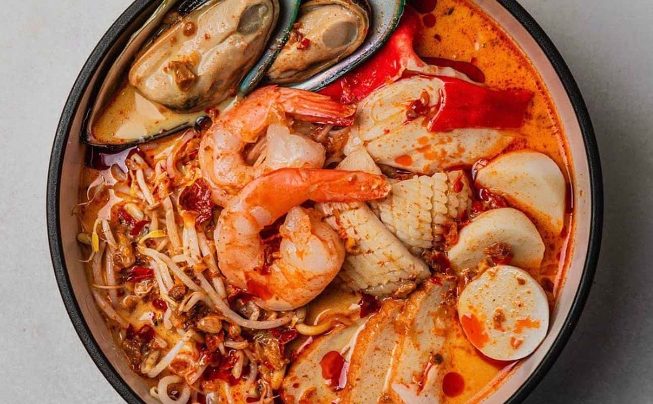 Enjoy Malaysian, Vegetarian options, Restaurant, Indoor & outdoor seating, Child friendly, Table service, $$, Groups and Families cuisine at Into Laksa - Norwest in Norwest, Sydney