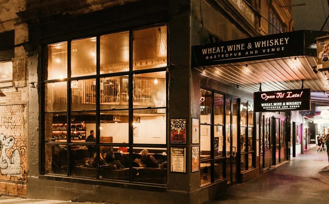 Enjoy Modern Australian, Pub Food, Vegan options, Gastropub, Restaurant, Child friendly, $$$$, Live music, Families and Groups cuisine at Wheat, Wine & Whisky in Collingwood, Melbourne