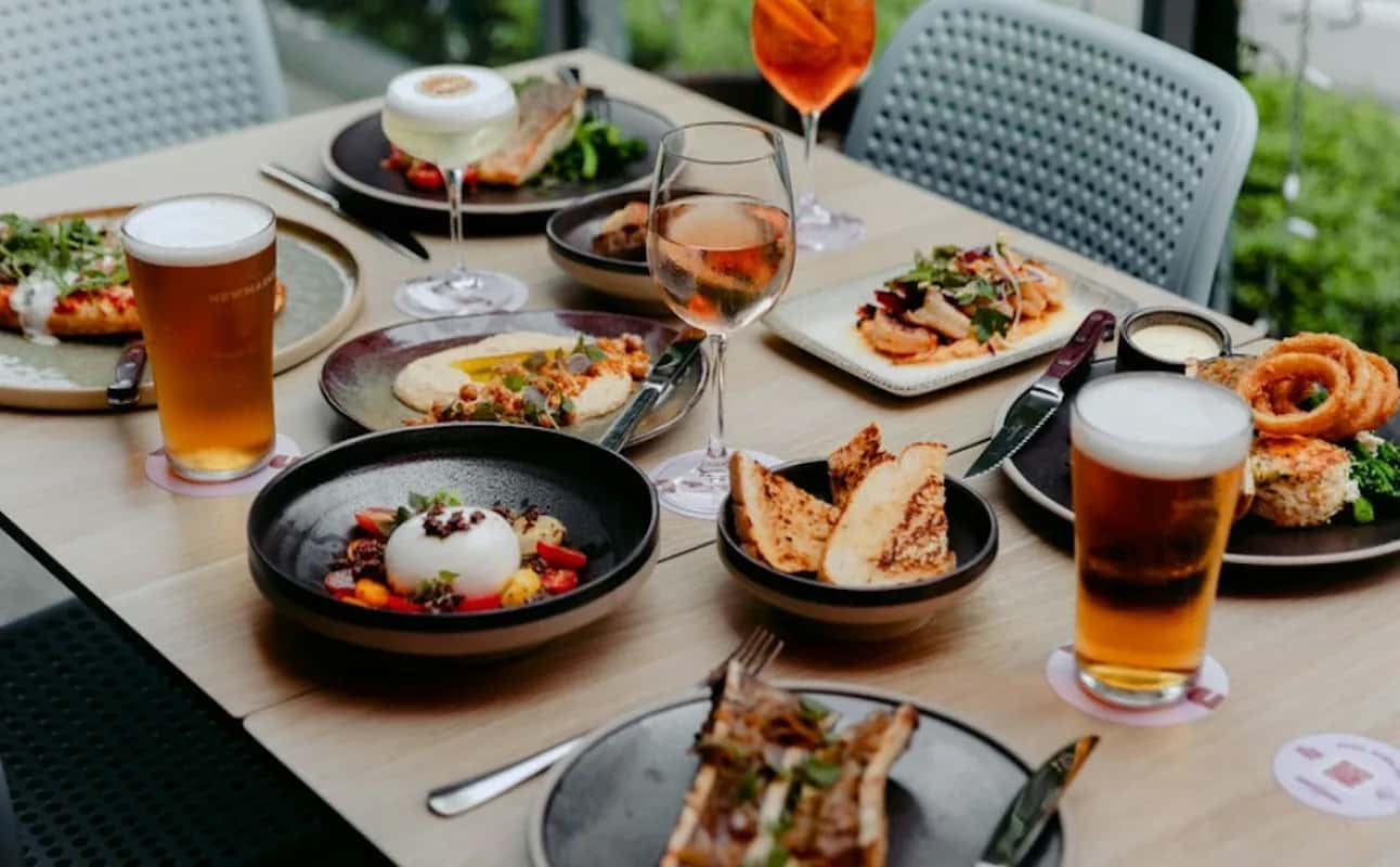 Enjoy Pub Food, Australian, Grill & barbeque, Vegetarian options, Gluten Free options, Dairy free options, Bars & pubs, Indoor & outdoor seating, Wheelchair accessible, Table service, Highchairs available, $$, Families, Groups, Special occasion, Craft beer and Date night cuisine at The Newmarket Hotel in Newmarket, Brisbane