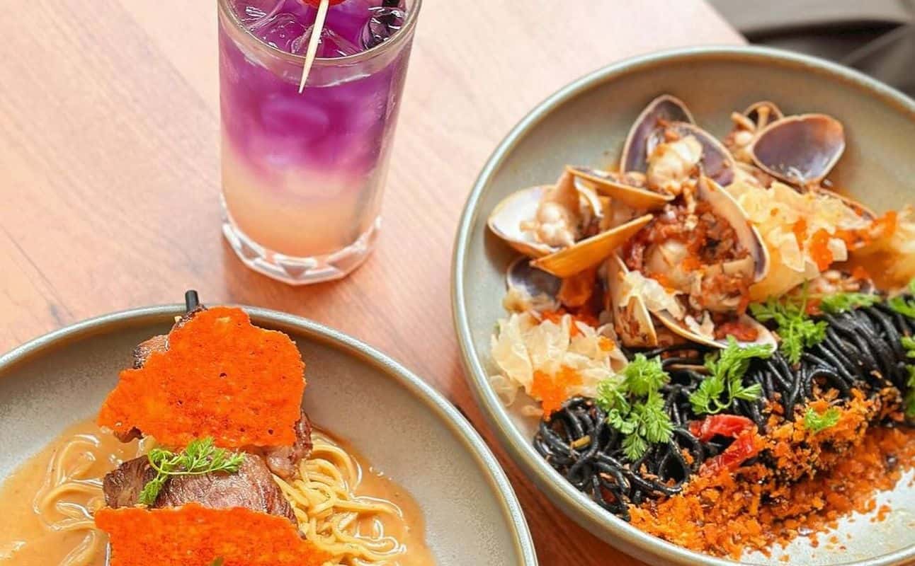 Enjoy Fusion, Vegan options, Vegetarian options, Gluten Free options, Cafe, Indoor & outdoor seating, Free wifi, Highchairs available, $$, Groups, Families and Bar scene cuisine at Auvers Restaurant in Haymarket, Sydney