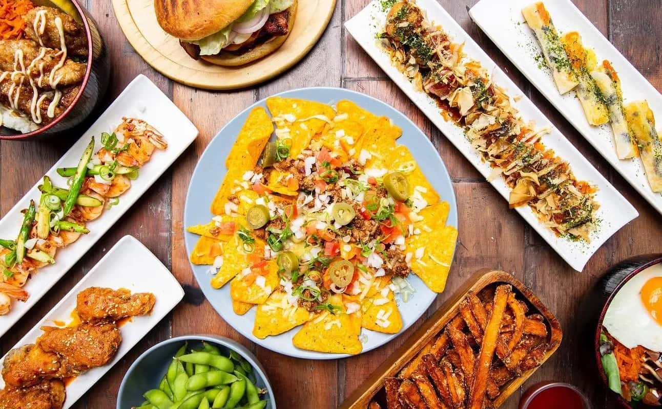 Enjoy Japanese, Grill & barbeque, Australian, Vegetarian options, Restaurant, Dog friendly, Free wifi, Indoor & outdoor seating, Private dining, Street parking, Wheelchair accessible, Groups and Date night cuisine at Two Hands Rooftop in Abbotsford, Melbourne