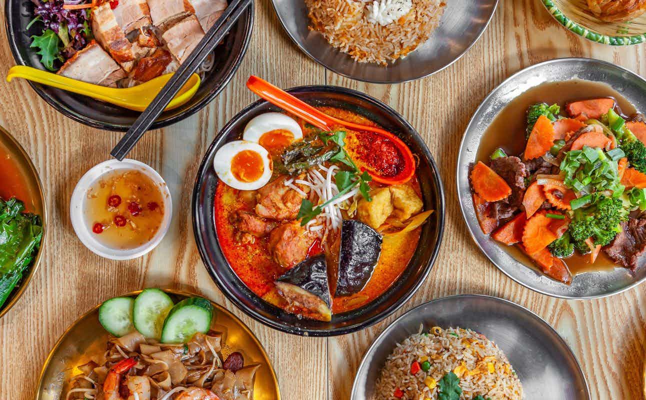 Enjoy Malaysian, Vietnamese, Asian, Vegan Options, Restaurant, Indoor & Outdoor Seating, Street Parking, Wheelchair accessible, Non-smoking, $$ and Families cuisine at Sama Sama in Southbank, Melbourne