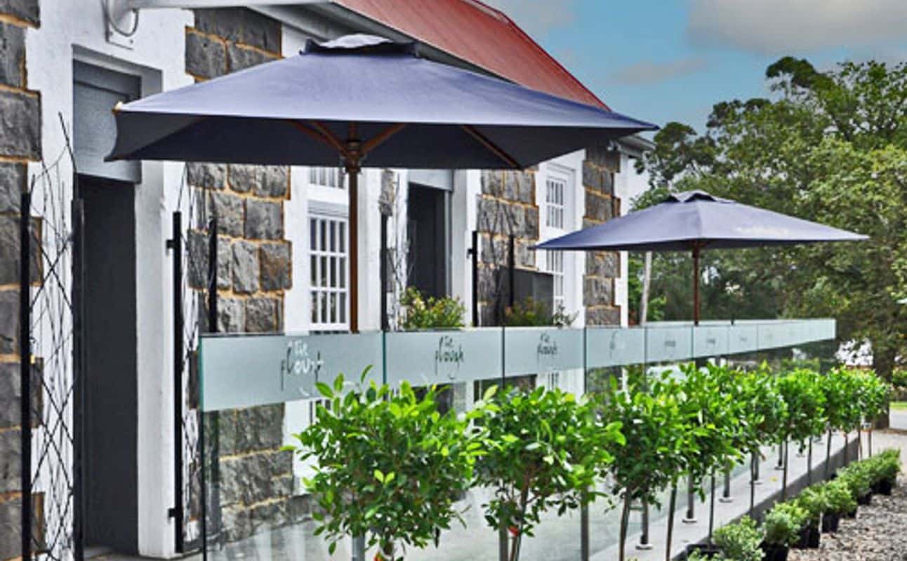 Enjoy Australian, Steakhouse, International, Vegan options, Vegetarian options, Gluten Free options, Dairy free options, Restaurant, Highchairs available, Wheelchair accessible, Dog friendly, Table service, Free onsite parking, Beer garden, Indoor & outdoor seating, $$$, Families, Groups, Special occasion, Date night, Business meetings and Local cuisine cuisine at The Plough @ Myrniong in Myrniong, Ballarat & Surrounds