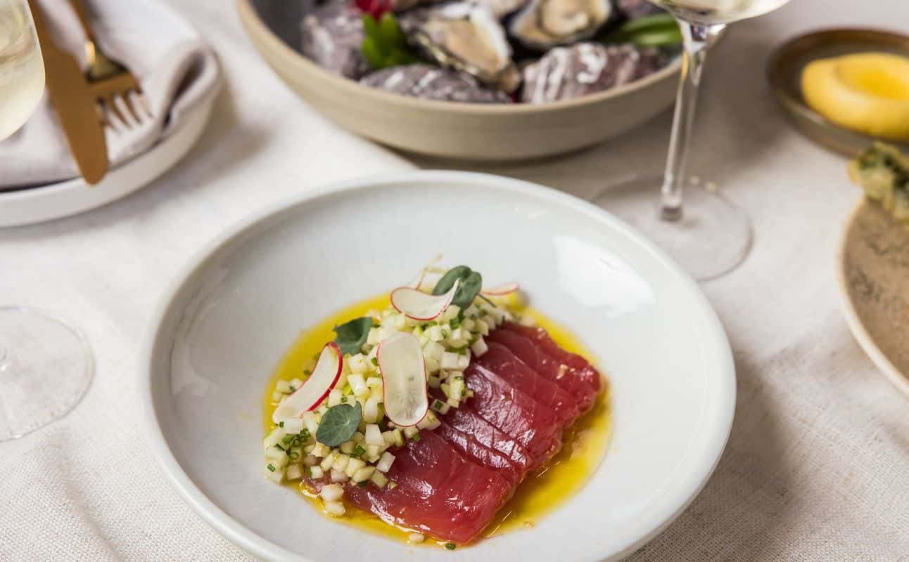Enjoy Australian, European, Fine dining, Vegetarian options, Gluten Free options, Dairy free options, Wine bar, Cocktail bar, Restaurant, Diner, Hotel restaurant, Private dining, Table service, Highchairs available, $$$$, Date night, Families, Hidden gems and Special occasion cuisine at Dixson & Sons in Sydney CBD and Inner Suburbs, Sydney