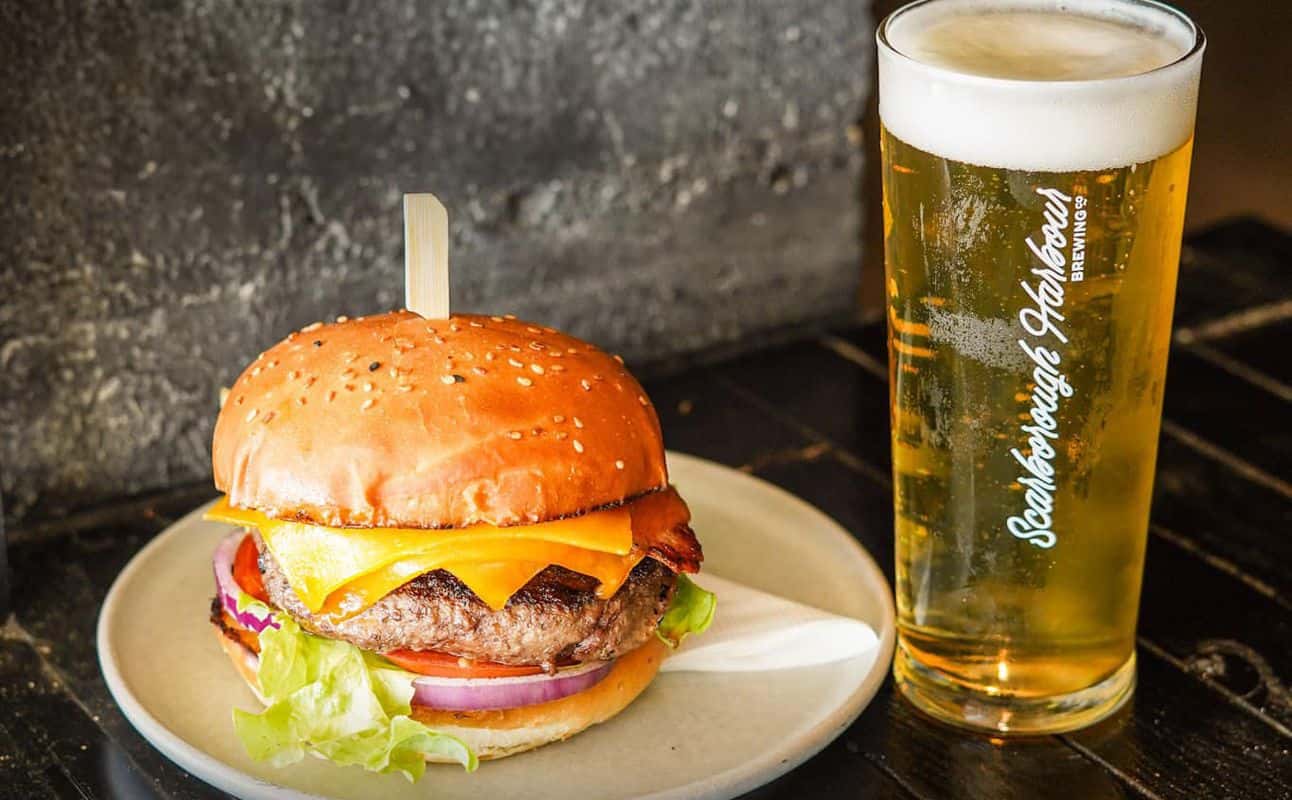 Enjoy Pub Food, Australian, Dairy free options, Gluten Free options, Vegetarian options, Vegan options, Bars & pubs, Indoor & outdoor seating, $$, Groups, Views and Craft beer cuisine at The Engine Room - Scarborough Harbour Brewing Co. in Scarborough, Brisbane