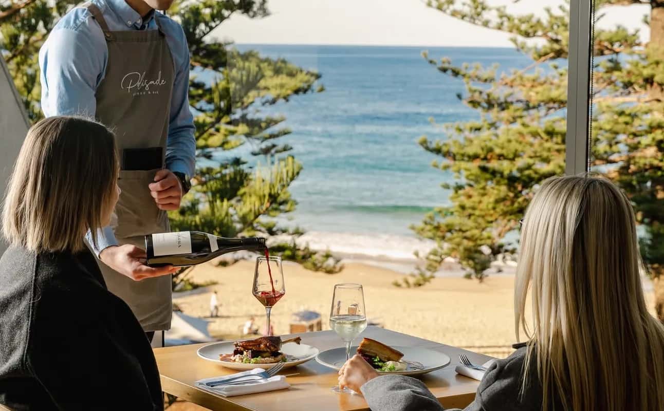 Enjoy Australian, Gluten Free options, Vegetarian options, Restaurant, Child friendly, Wheelchair accessible, Table service, Highchairs available, Waterfront, Indoor & outdoor seating, $$$, Families, Groups and Kids cuisine at Palisade Kitchen & Bar in North Wollongong, Wollongong