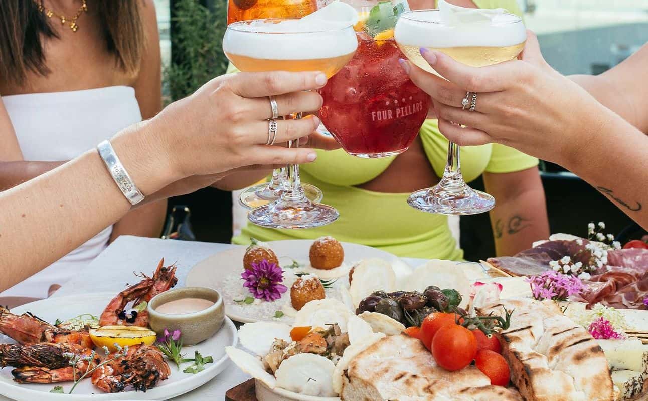 Enjoy Burgers, Pizza, Italian, Gluten Free options, Vegan options, Vegetarian options, Restaurant, Bars & pubs, Indoor & outdoor seating, Street parking, $$, Live music, Groups, Date night and Views cuisine at Cielo Rooftop in Fortitude Valley, Brisbane