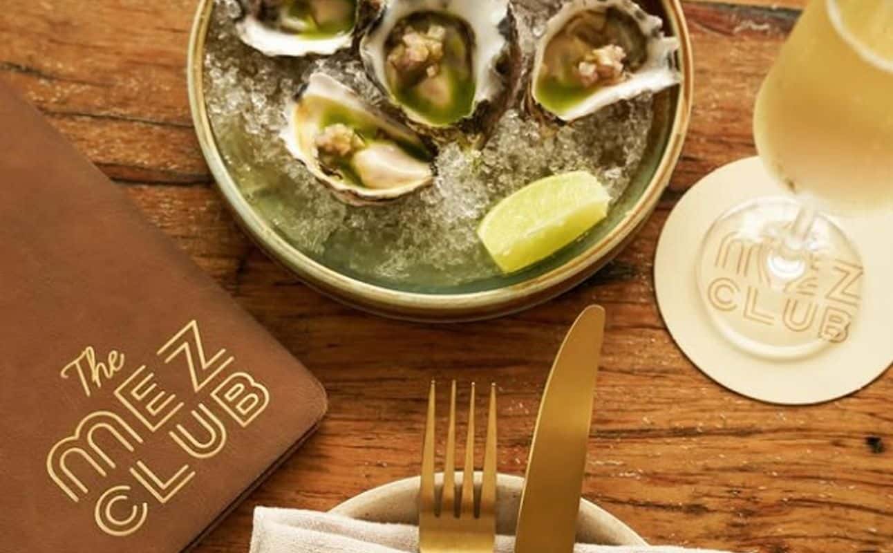 Enjoy Mediterranean, Vegetarian options, Vegan options, Gluten Free options, Restaurant, Late night, Cocktail bar, Highchairs available, Indoor & outdoor seating, Table service, Street parking, Waterfront, $$$$, Families and Groups cuisine at The Mez Club in Byron Bay and Northern NSW