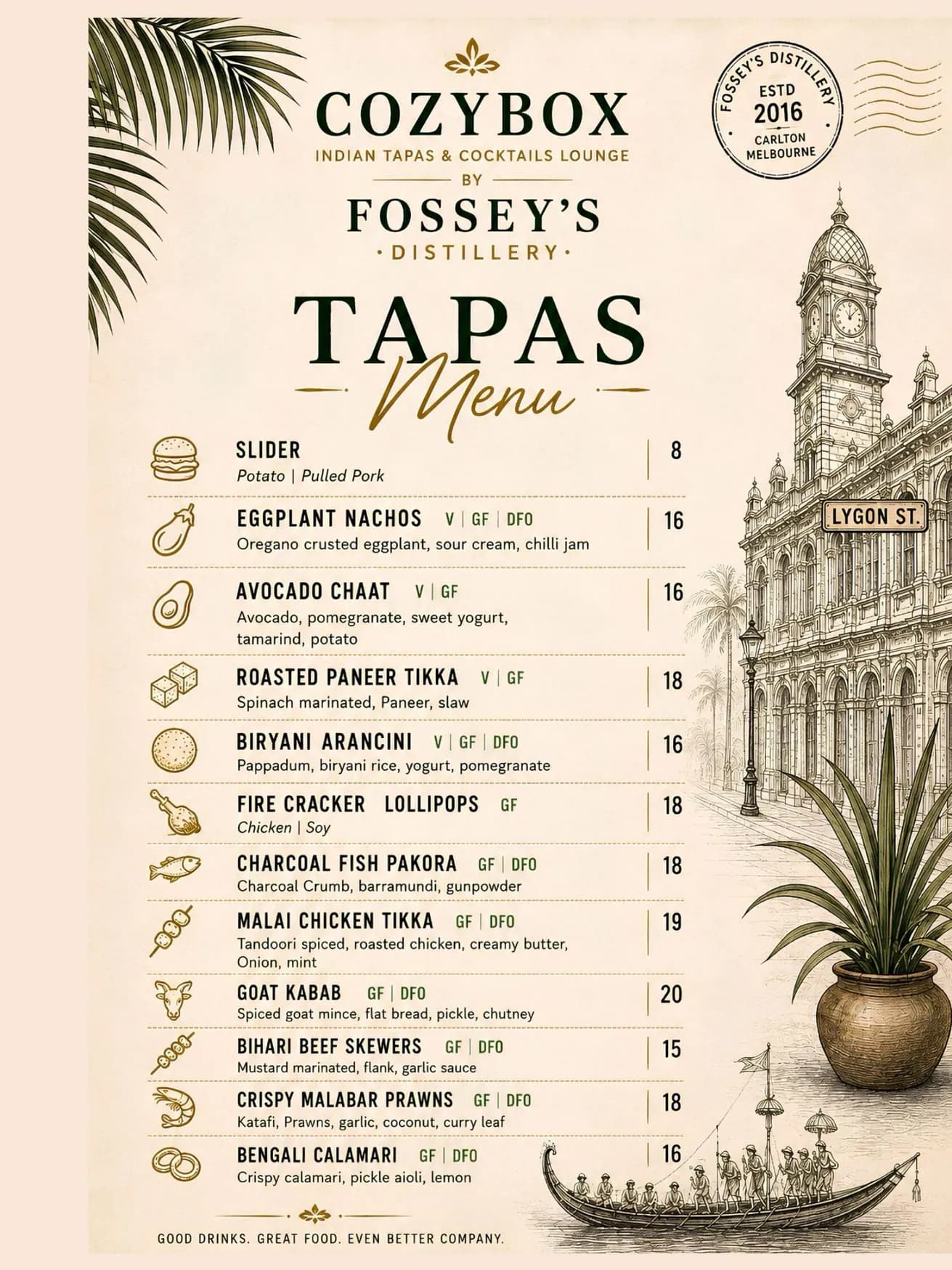 Cozy Box By Fossey's Distillery menu, page 4