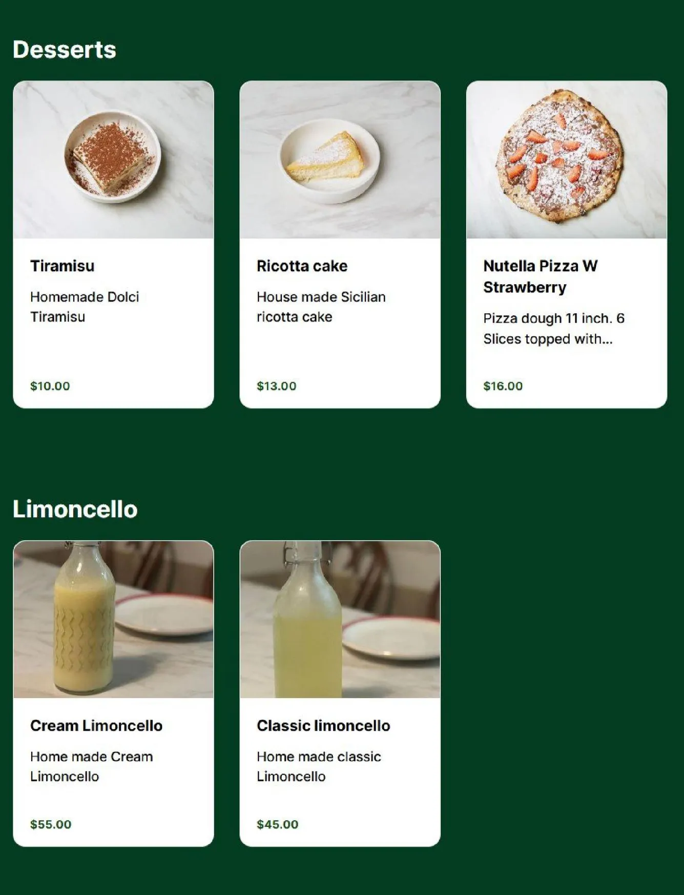 Napoli Centro Pizzeria menu, page 4