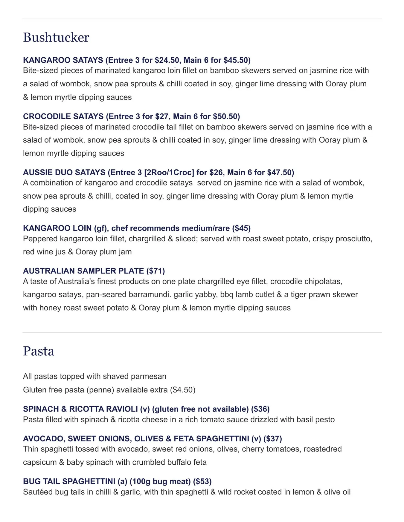 Dundee's on the Waterfront menu, page 8
