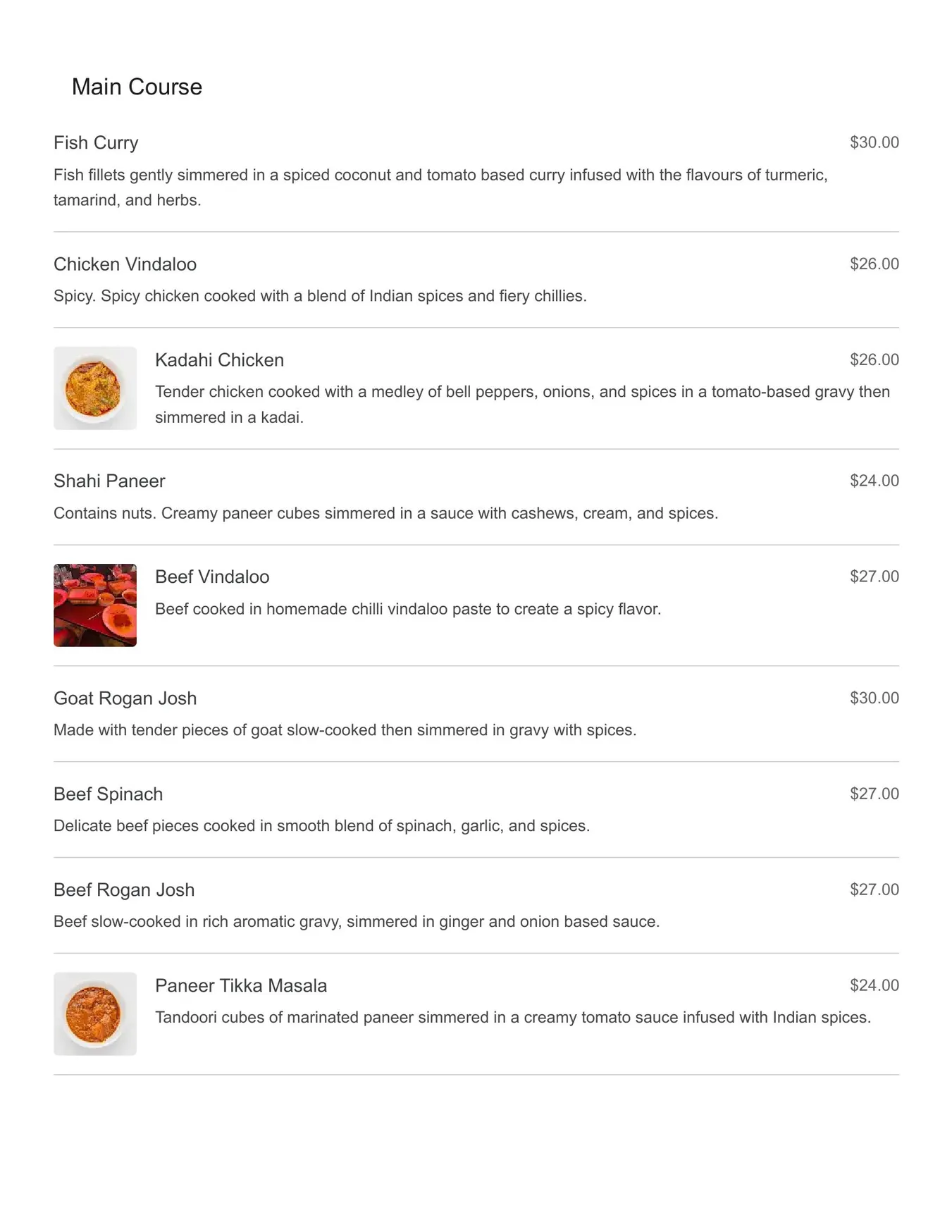 Chakna Tandoori Bites menu, page 1