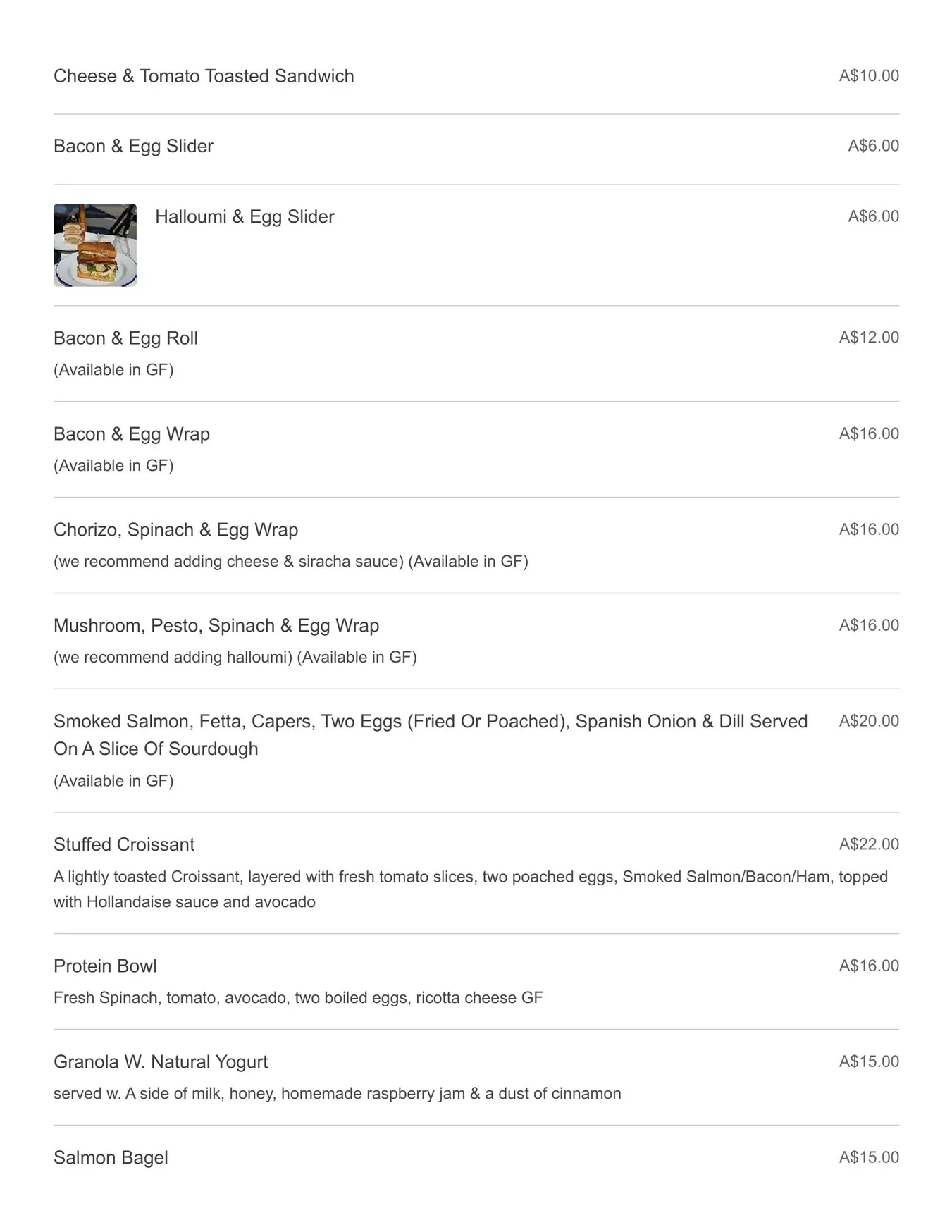 Brooklyn's Corner menu, page 2