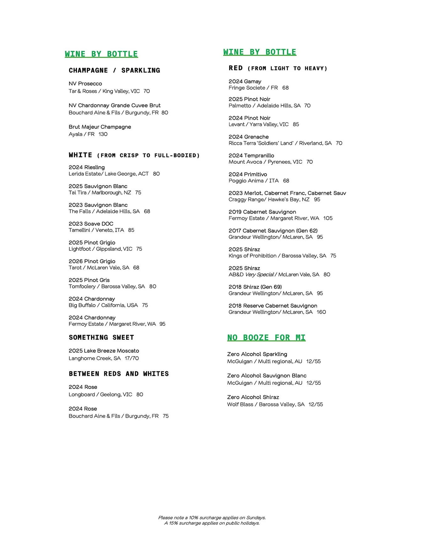 Miss Mi menu, page 5