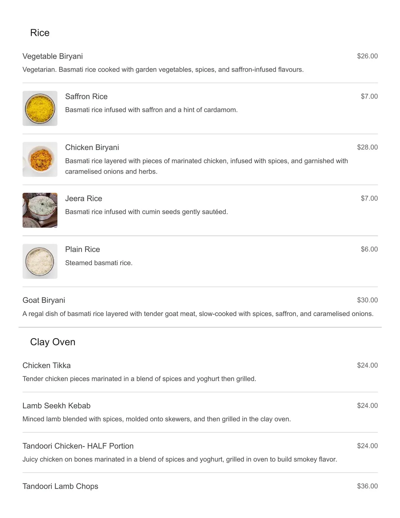 Chakna Tandoori Bites menu, page 7