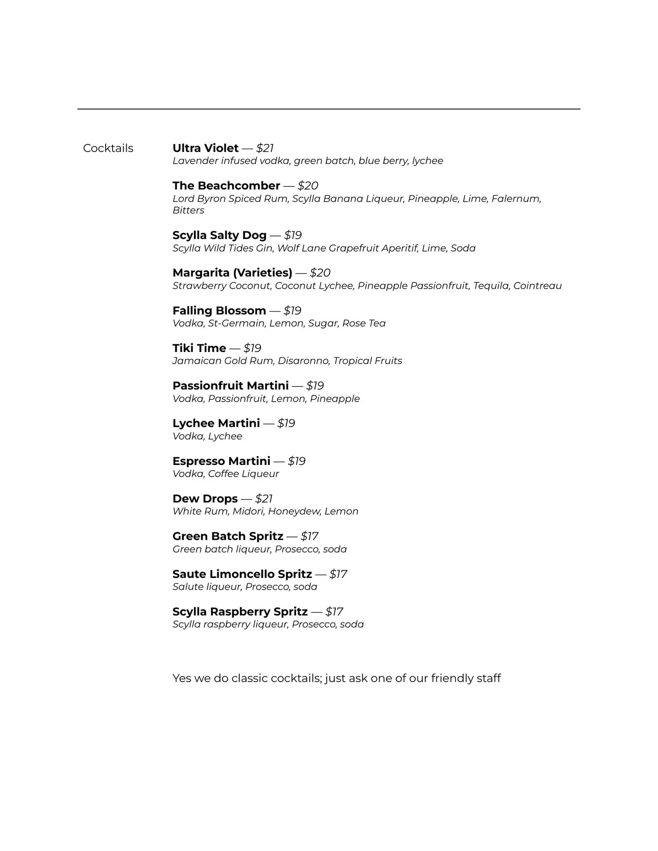 Solenne menu, page 12