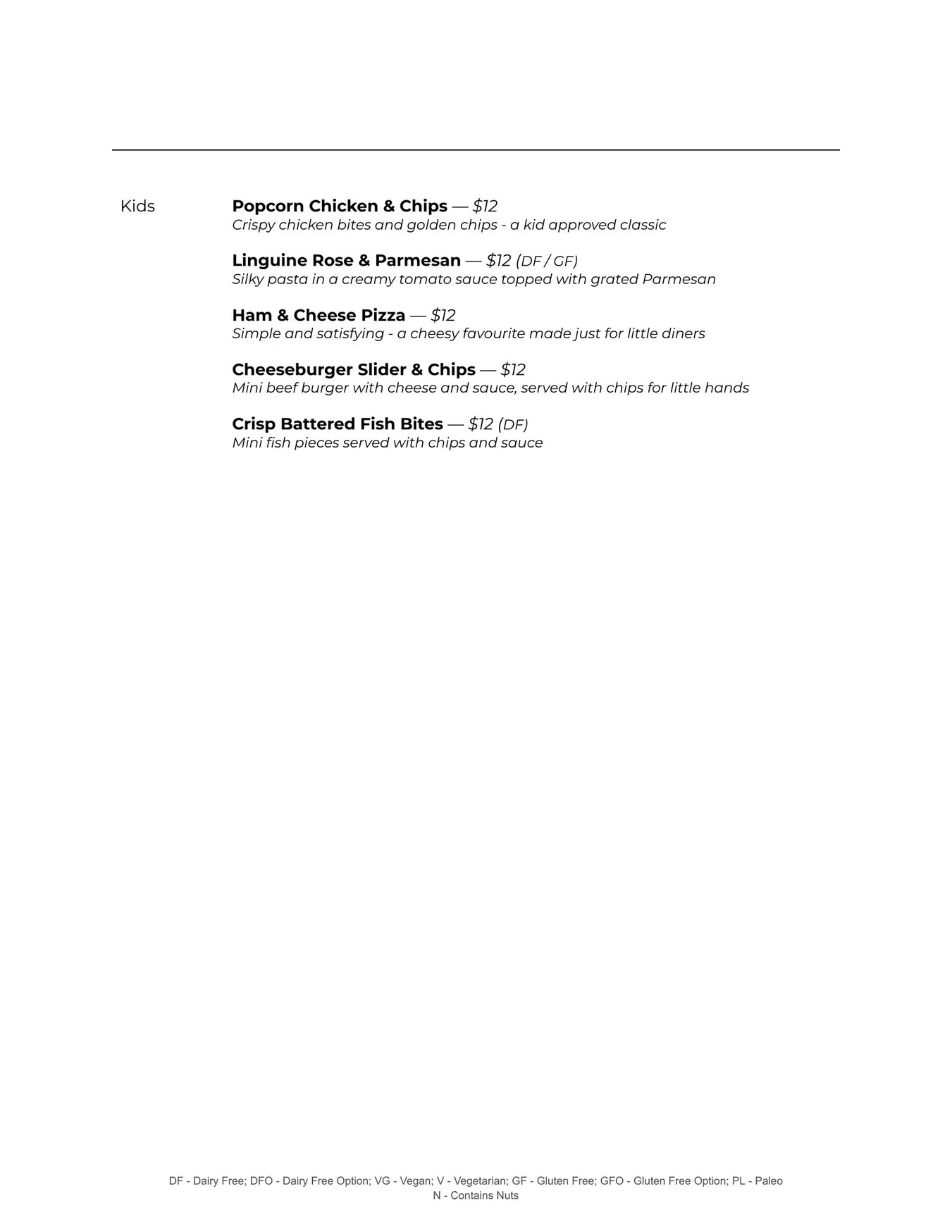 Solenne menu, page 7