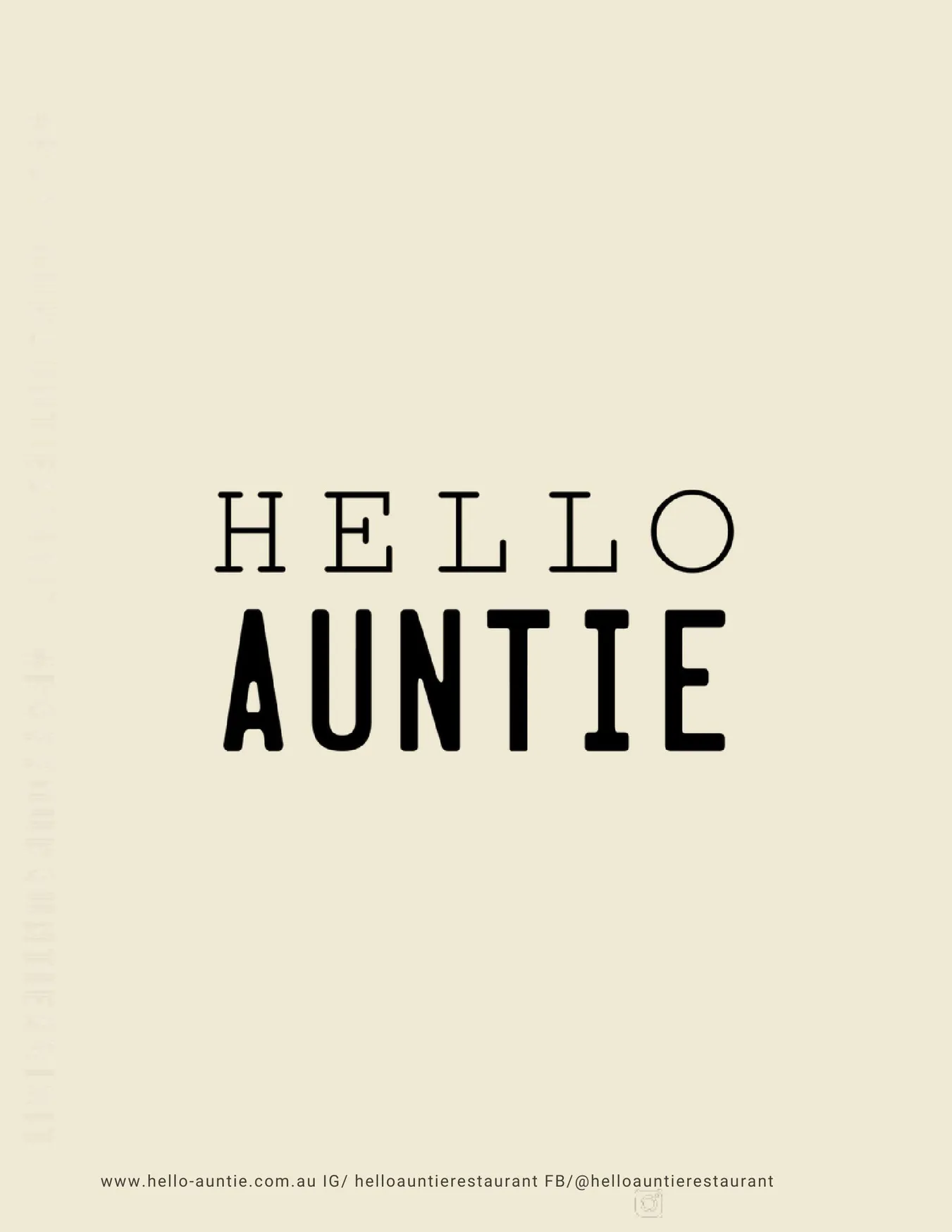 Hello Auntie menu, page 9