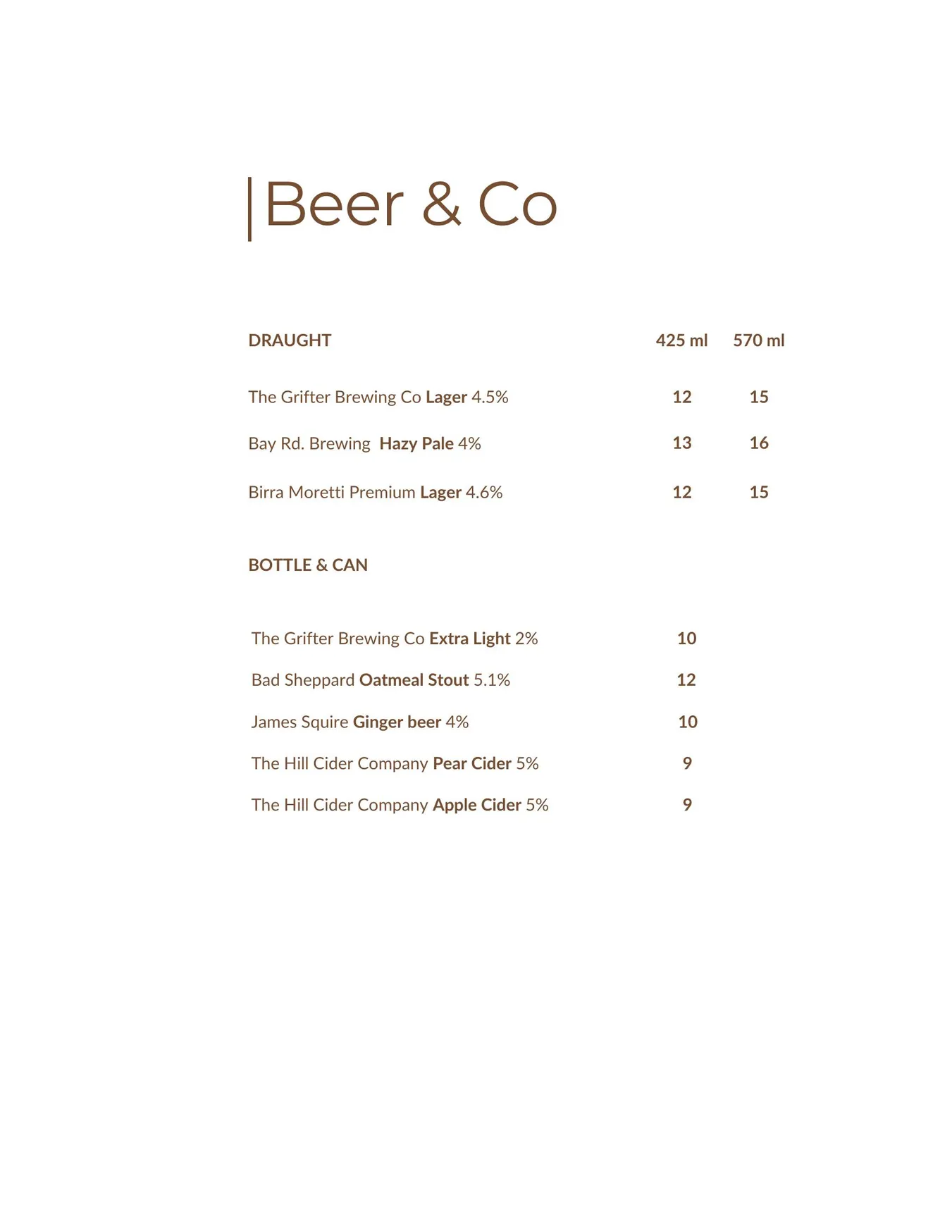 Little Miss menu, page 5