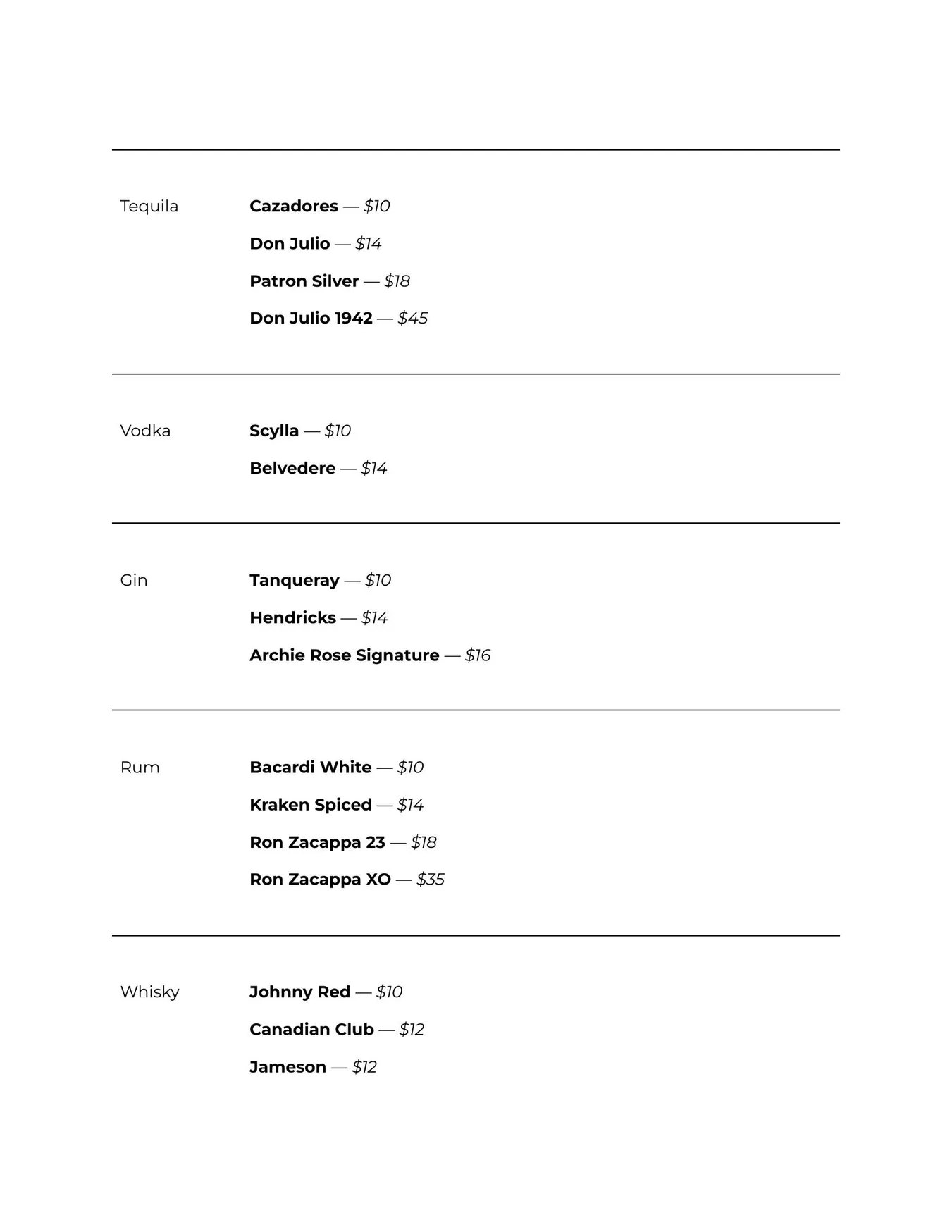 Solenne menu, page 16