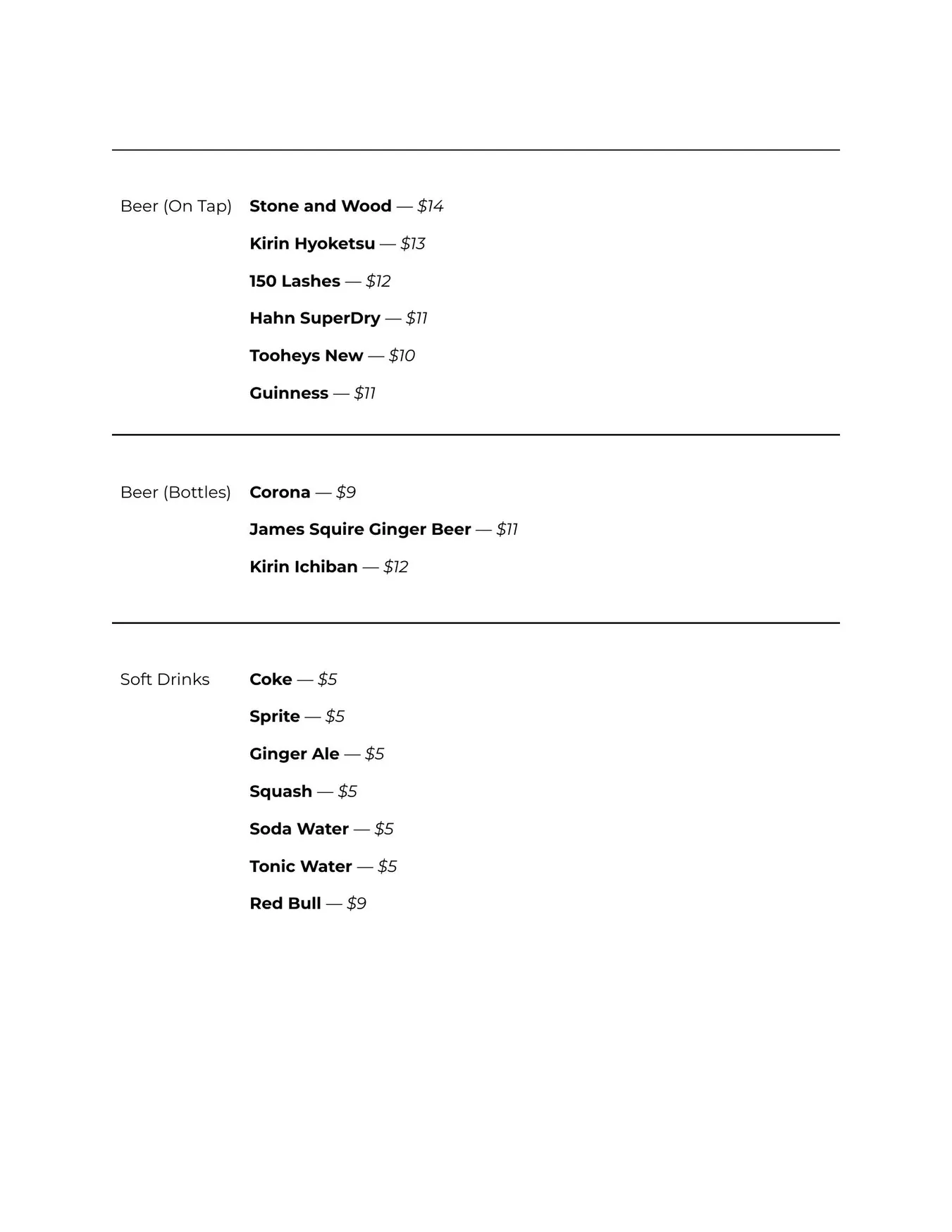 Solenne menu, page 18
