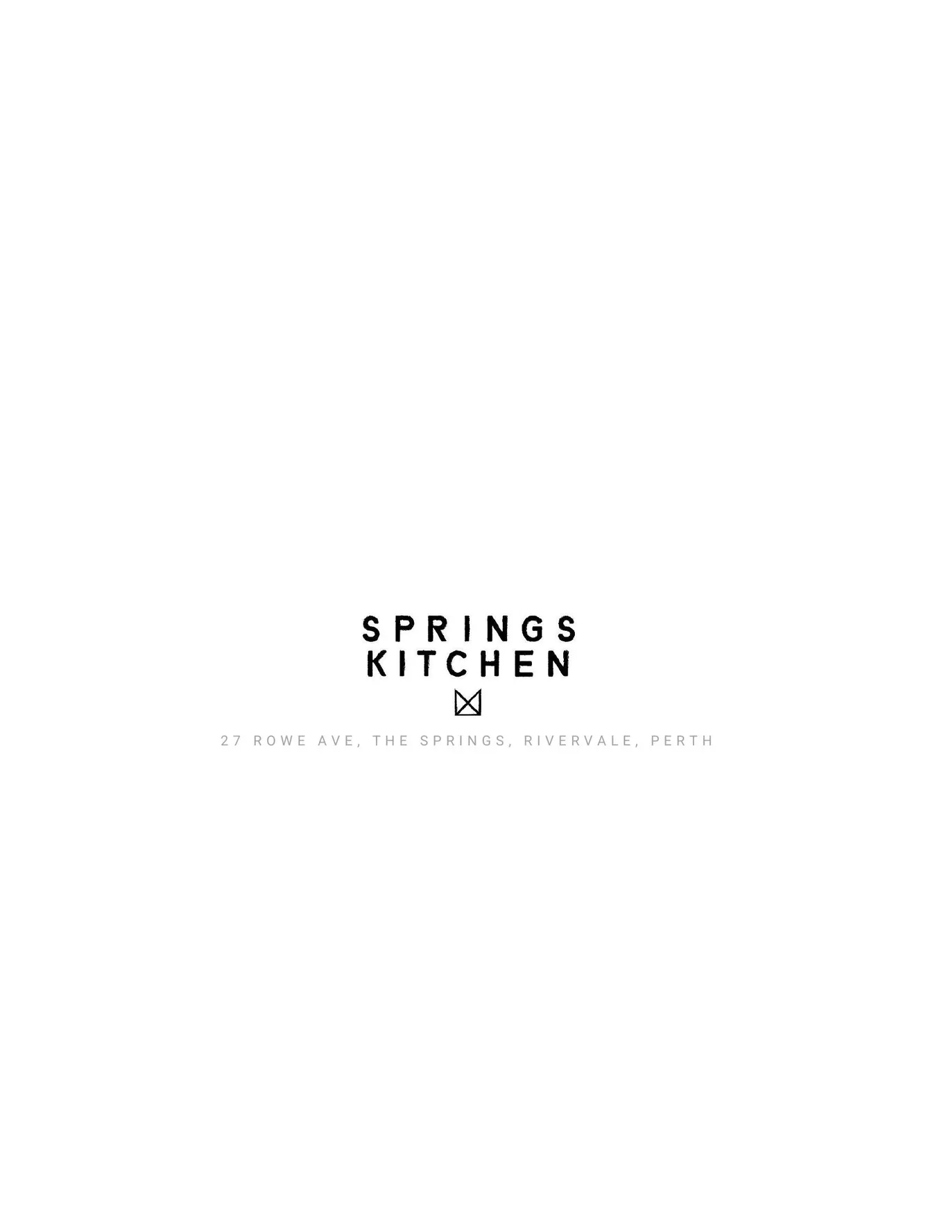 Springs Kitchen menu, page 2