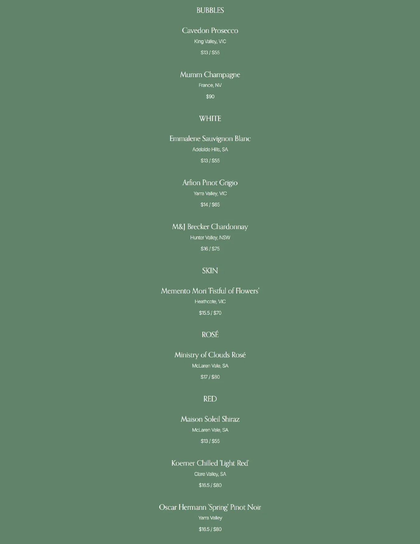 Bonnie Doon Public House menu, page 5