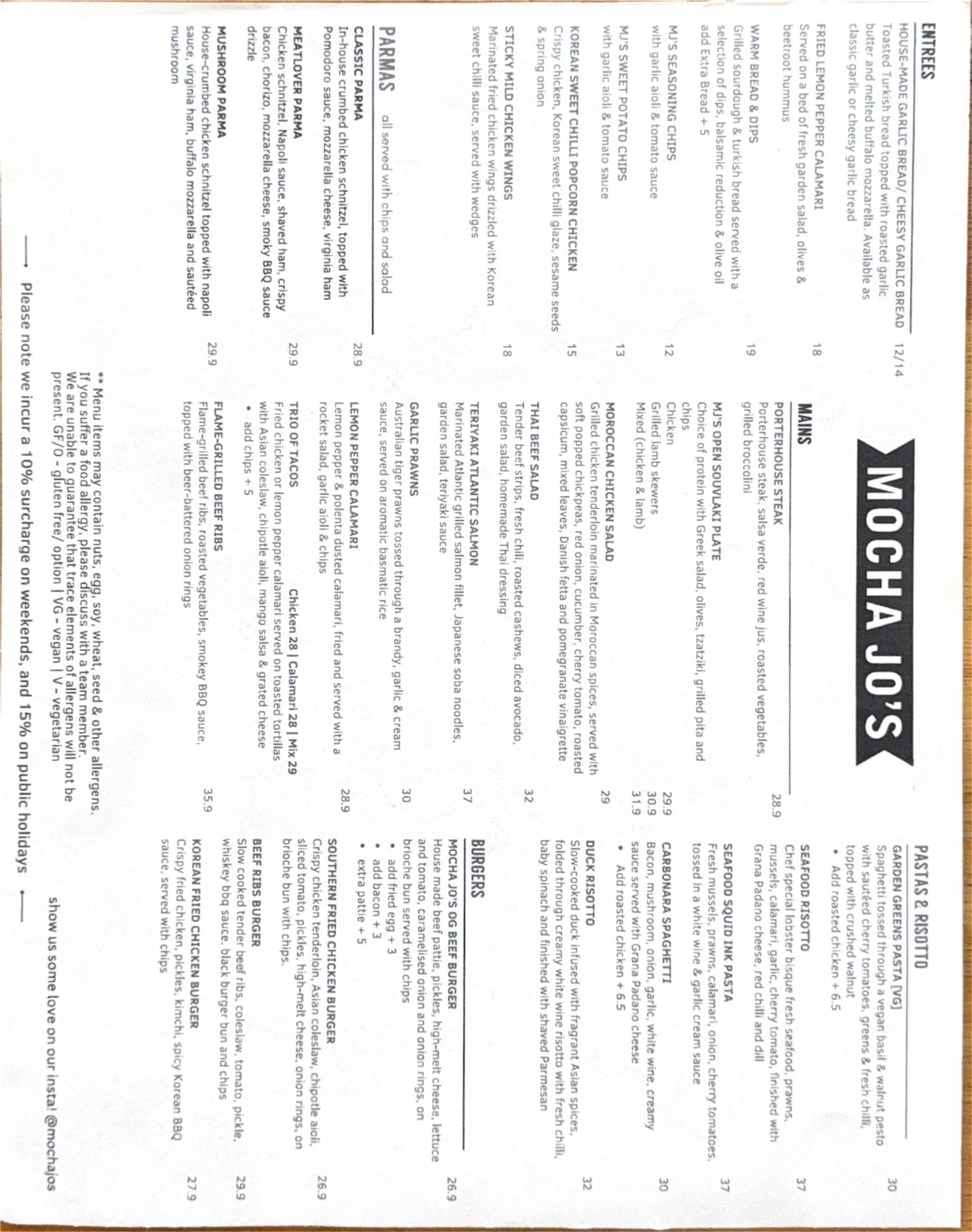 Mocha Jo's Cafe & Brunch menu, page 4