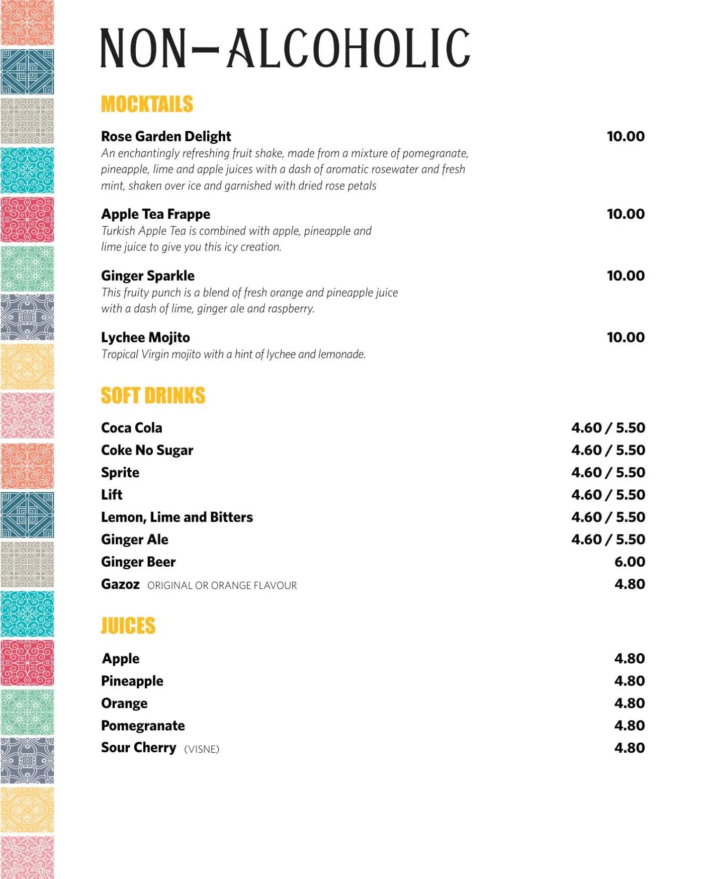 Ahmet's Turkish Restaurant menu, page 17