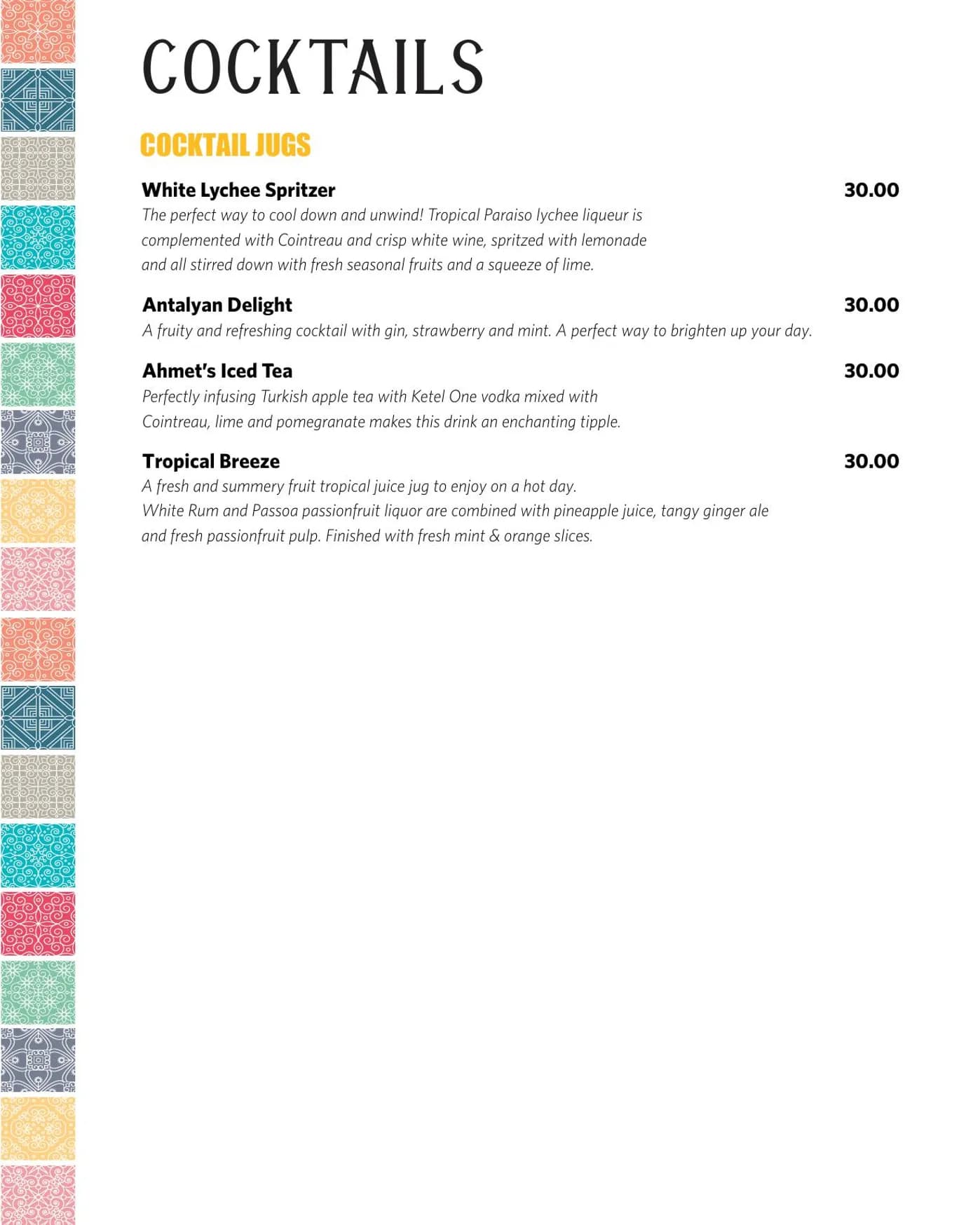 Ahmet's Turkish Restaurant menu, page 10