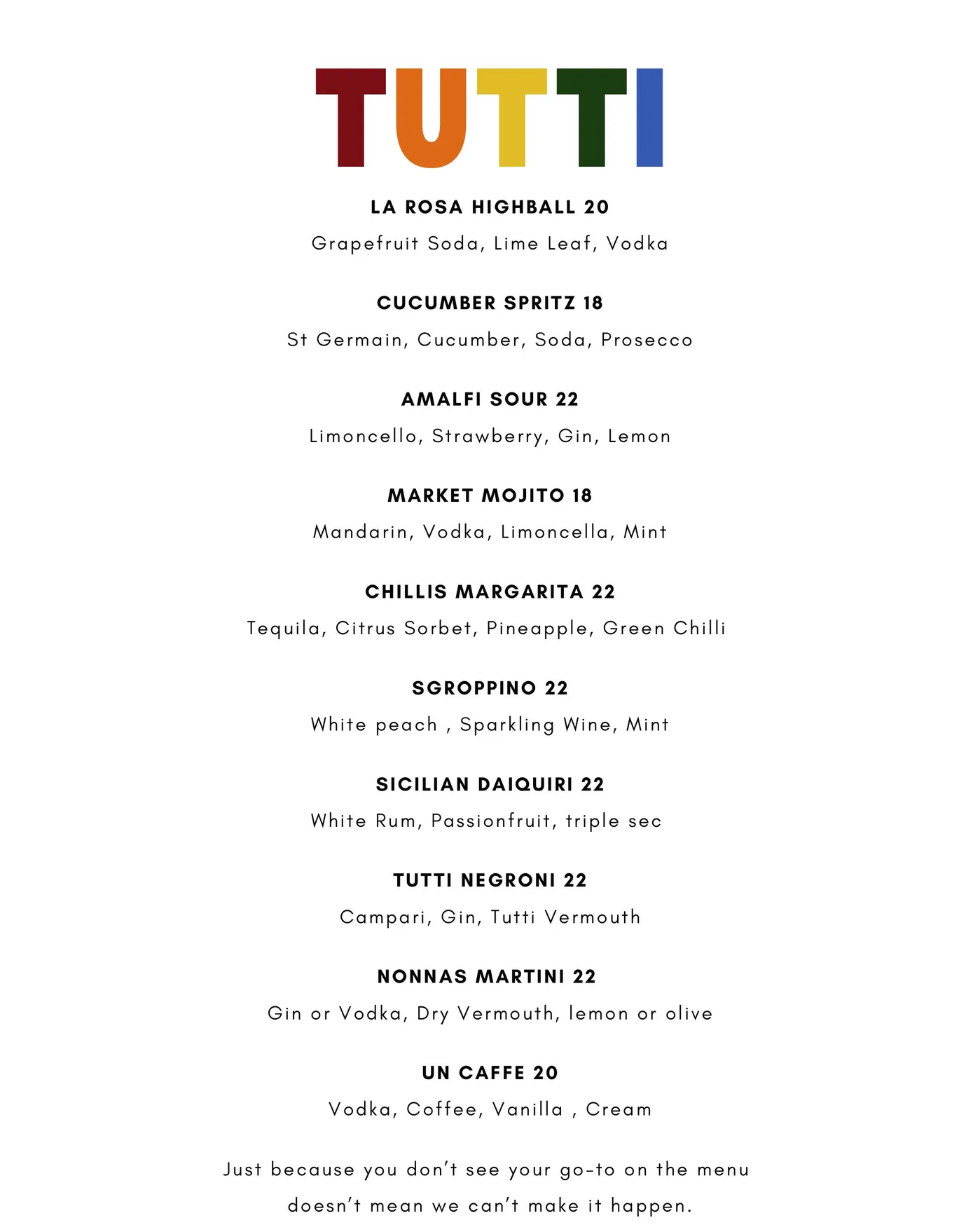 Tutti menu, page 2