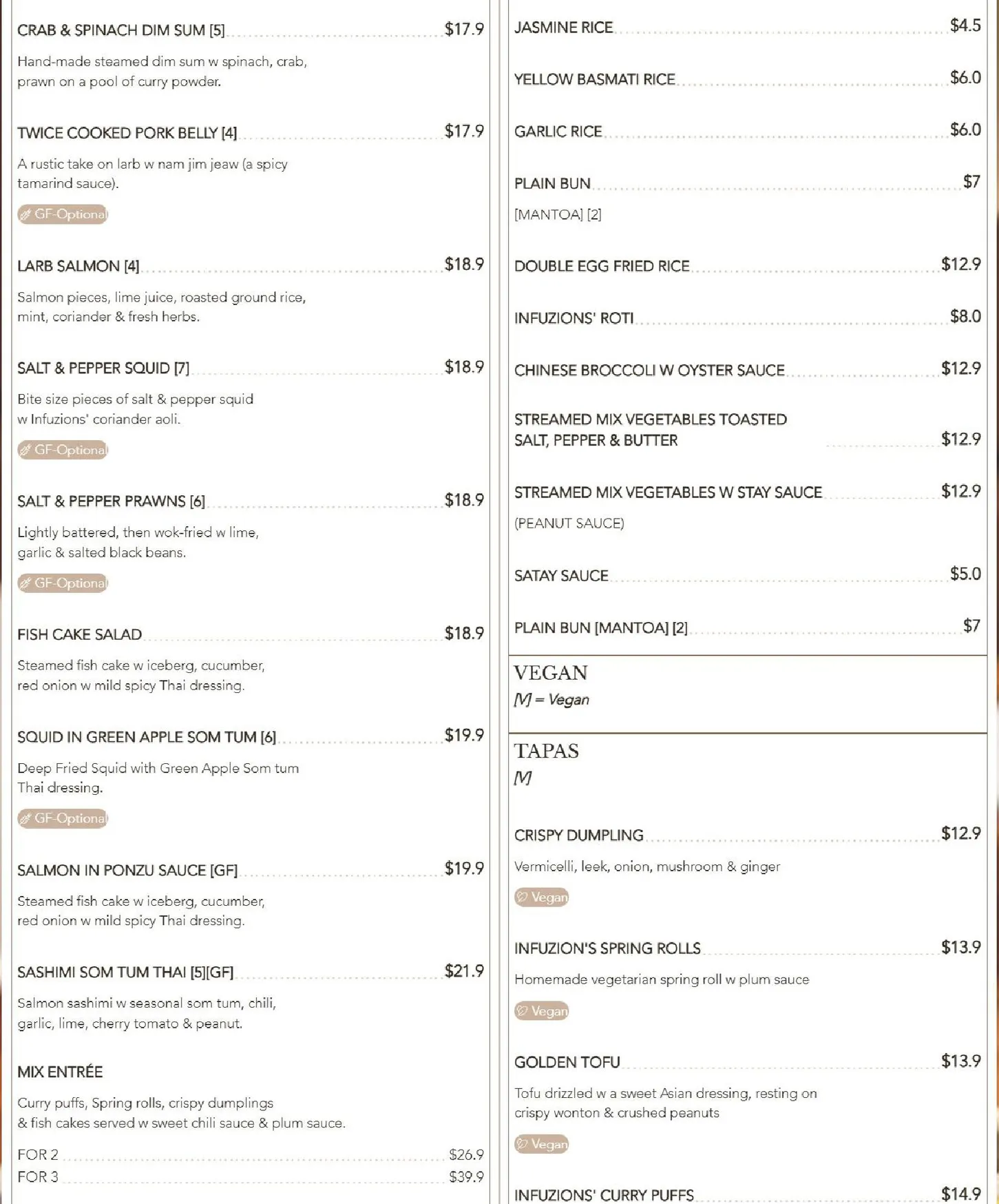 Infuzions Cammeray menu, page 3