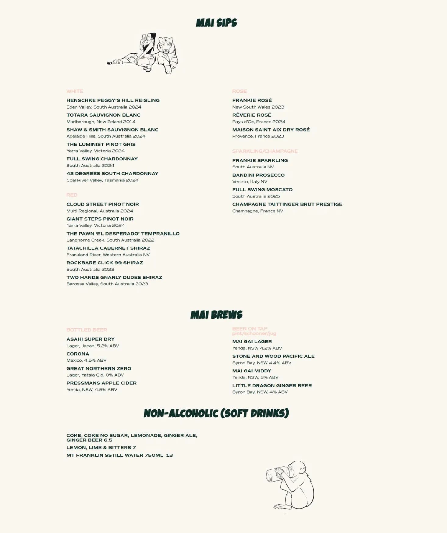 Mai Gai menu, page 4